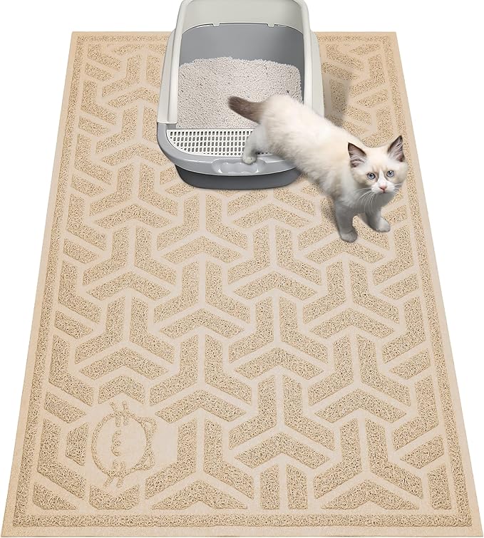 UPSKY Cat Litter Mat, Litter Trapping Mat Soft on Kitty Paws, Large Litter Box by UPSKY