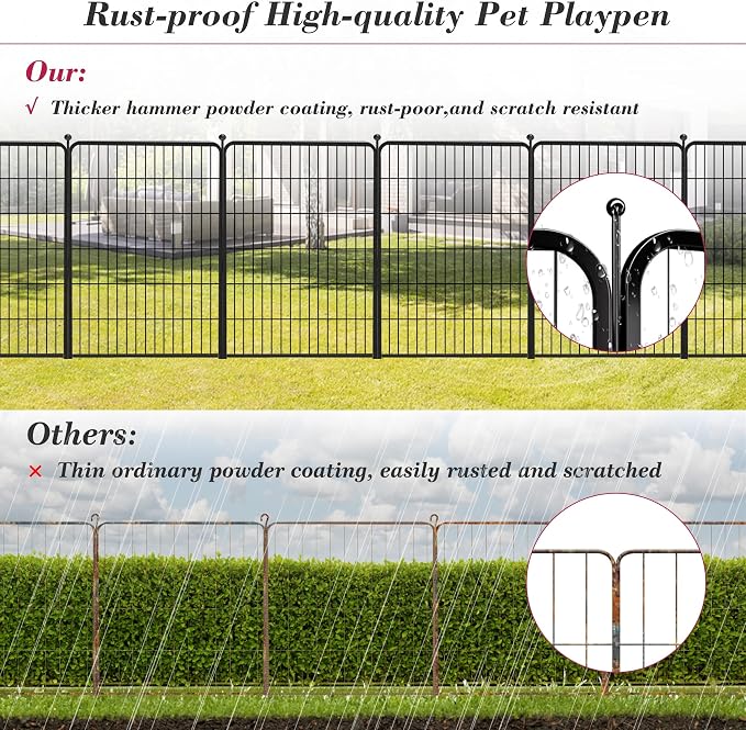 Dog Playpen 40 inch 24 Panels Indoor Outdoor Dog Pen - Image 5