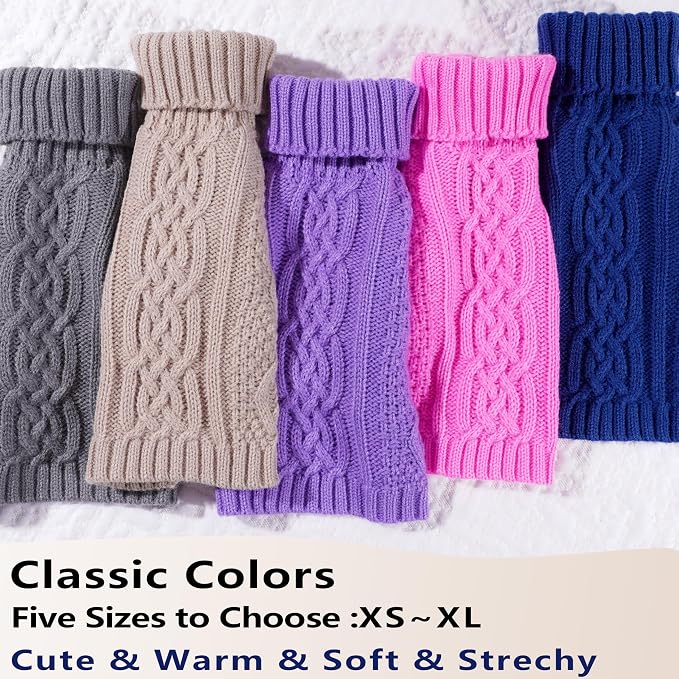 Dog Sweaters for Small Dogs Fall Winter Puppy Sweater Warm Dog Clothes for - Image 5