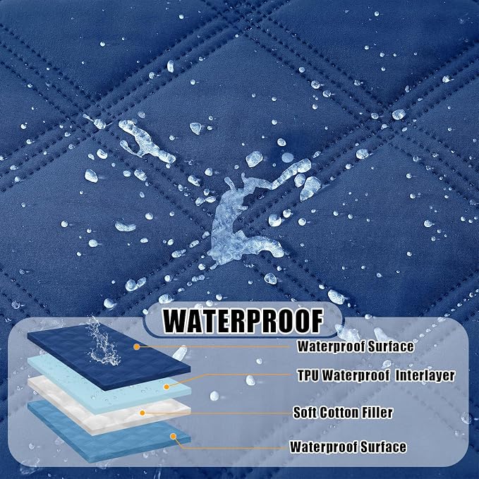 Smiry Waterproof Dog Bed Cover Blanket 68x82, Soft Reversible Pet Blanket - Image 2