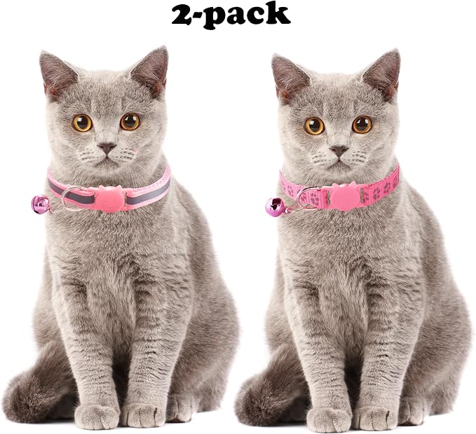 Breakaway Dog Collar with Bells, Reflective Cat Collar - Image 2