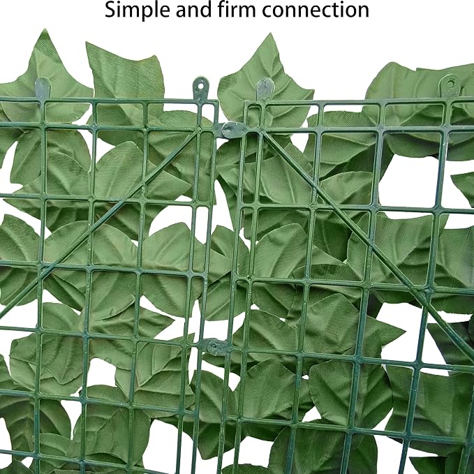 Artificial Fence Privacy Screen: 4FT x 50FT UV-Anti Faux Greenery Backdrop Ivy - Image 3