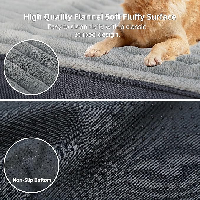 Dog Bed Large Sized Dogs, Orthopedic Flannel Pet Bed - Image 4