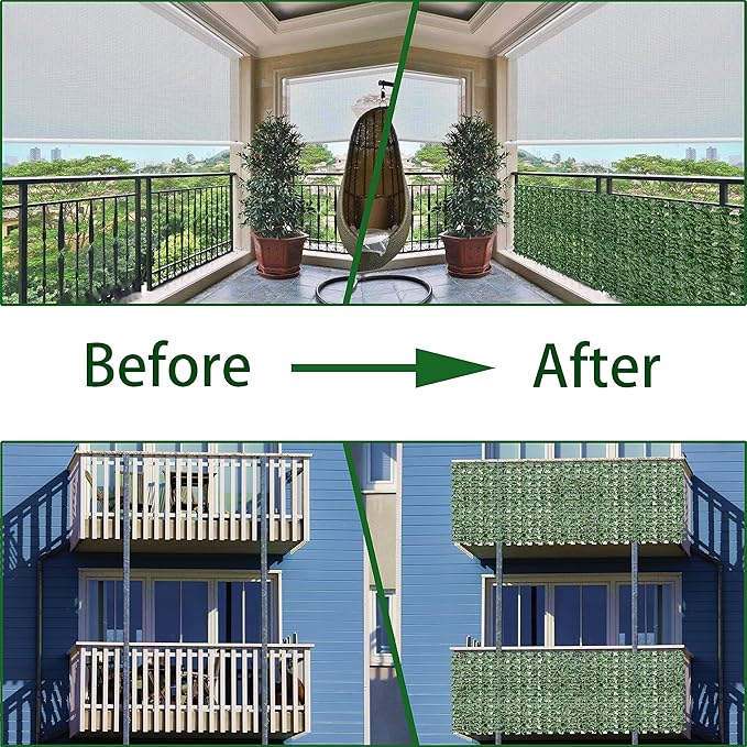 Artificial Ivy Privacy Fence Wall Screen: 40X100 in UV-Anti Faux Greenery - Image 4