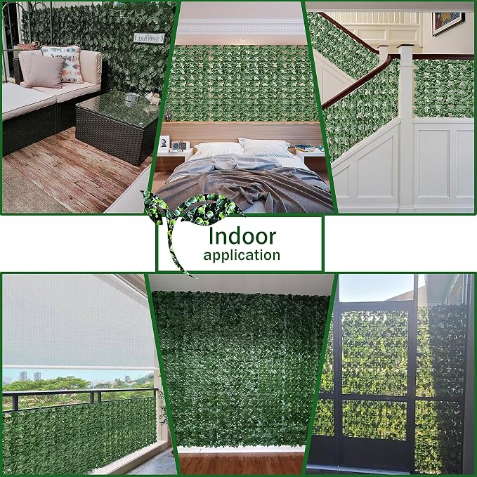 Artificial Ivy Privacy Fence Wall Screen, 80X120 in UV-Anti Faux Greenery - Image 6